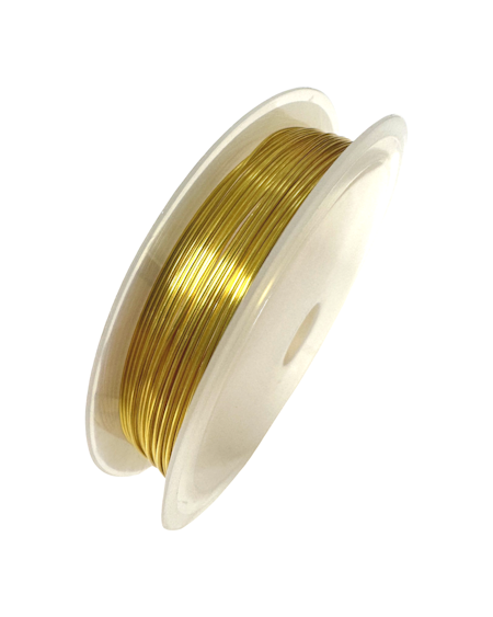 Kopparwire, 0.6mm, guld (4 meter)