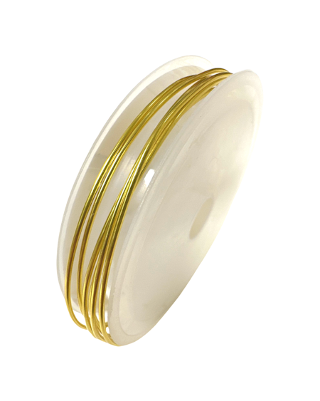 Kopparwire, 1mm, guld (1,5 meter)