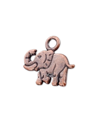 Liten elefant, berlock i röd kopparfärg, 13mm (1st)