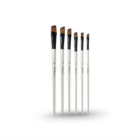Penselset 6st, penslar av nylon, sneda