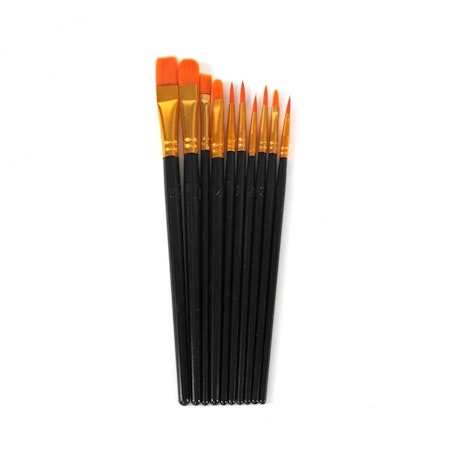 Penselset, 10st penslar av nylon, painting by number