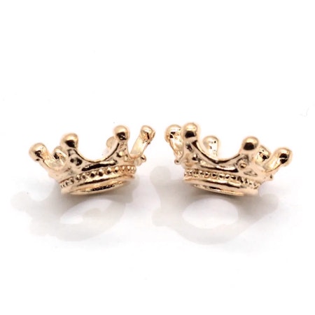 Kronor av zink till penna eller pärlhatt, roséguld, 13x8mm (10st)