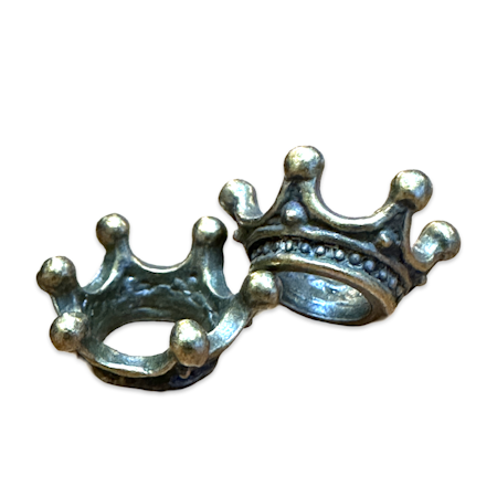 Kronor av zink till penna eller pärlhatt, antik brons, 13x8mm (10st)