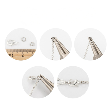Klolås, 12mm, zink, nickelfria lås, silverplätterade (20st)