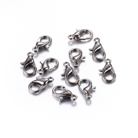 Klolås, 12mm, zink, svart (10st)