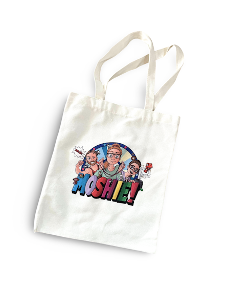 Moshies första Merch. Tygkasse med moshie logga, 60cm