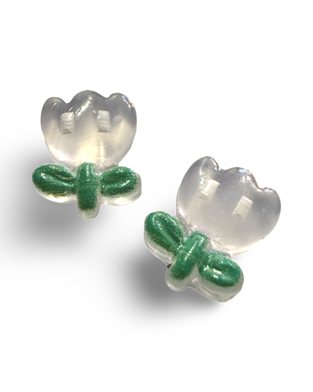 Transparenta tulpaner, nail art, 9mm (50st)