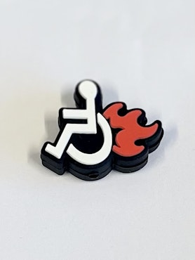 Wheelchair on fire. Silikon, tvättbar, fri från BPA, 1 (st)