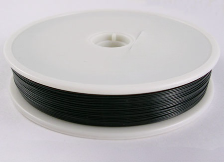Rulle med svart tiger tail, 0.3mm (50m)