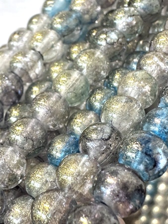 Sträng fairydust glaspärlor, 88:an, 6mm, 140st