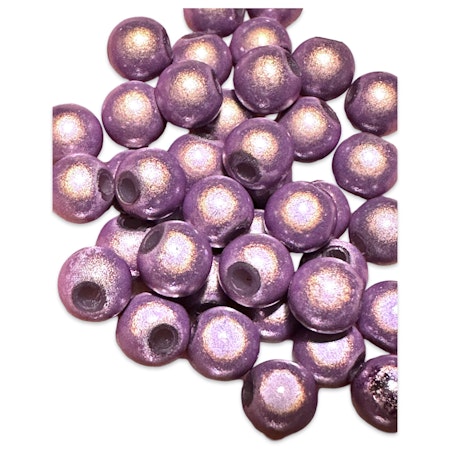Lila reflexpärlor, mirakelpärlor, 8mm (30st)