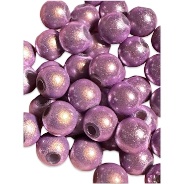 Lila reflexpärlor, mirakelpärlor, 8mm (30st)