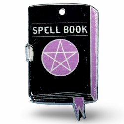 Spell book, mystic, berlock av akryl, 43,5x25mm