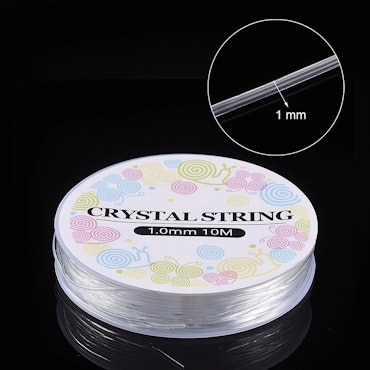 Elastisk tråd, 1mm, genomskinlig (10 meter)