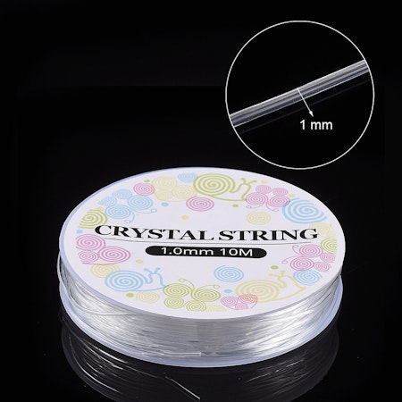Elastisk tråd, 1mm, genomskinlig (10 meter)