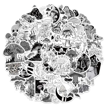 Dark mushroom mix, Klistermärken av vinyl (10st)