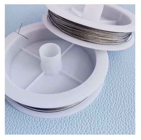 Rulle med tiger tail, platinum, 0.38mm (50m)
