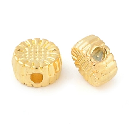 Solrosor, pärla av blandmetall, guld, 5,5mm (25st)