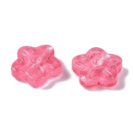 Blommor av glas, rosa 12.5 mm 10st
