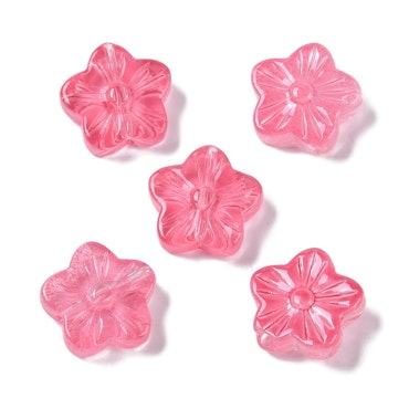 Blommor av glas, rosa 12.5 mm 10st