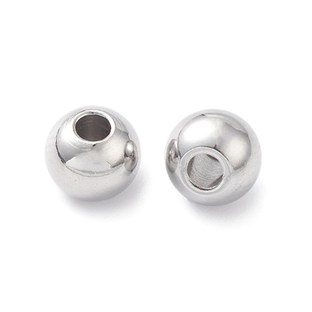Runda mellandelar, rostfritt stål, 5mm (50st)