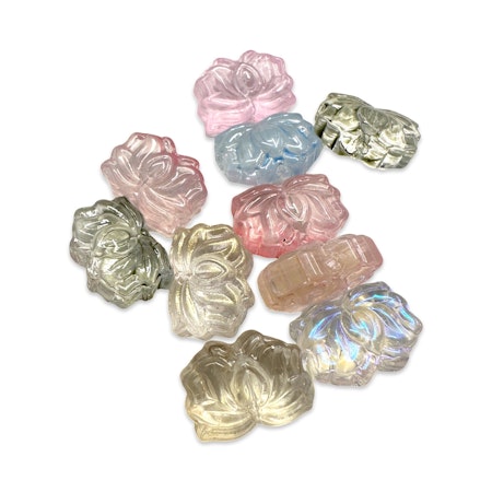 Glaspärlor lilja, 10st 14.6 mm