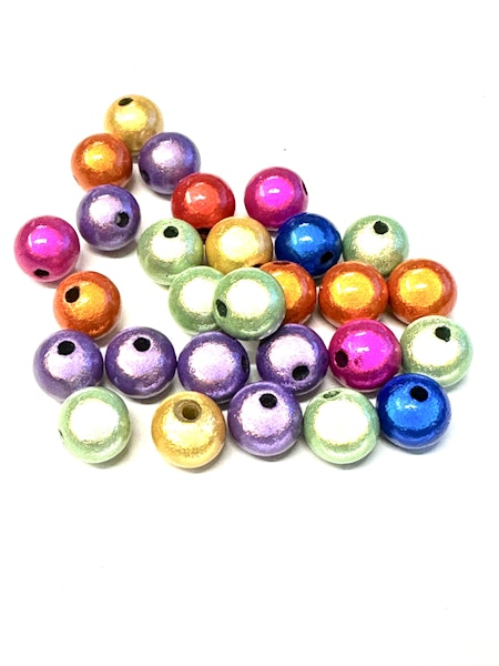 Blandade reflexpärlor, mirakelpärlor, 8mm (30st)