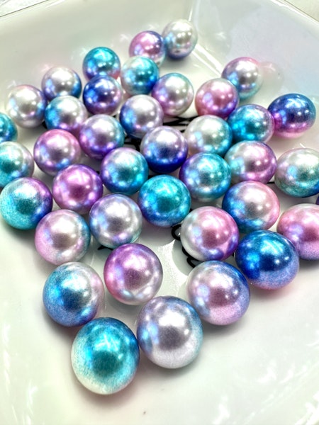 Stora dekorpärlor utan hål, Unicorn 10mm (20st)