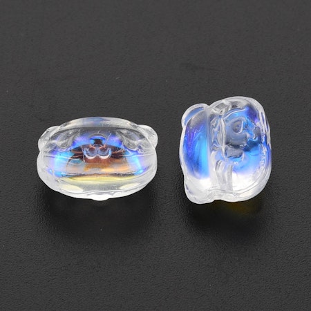 Björnar av glas, transparent, 13mm (20st)