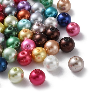 Vaxade glaspärlor mix, 8mm (75st)
