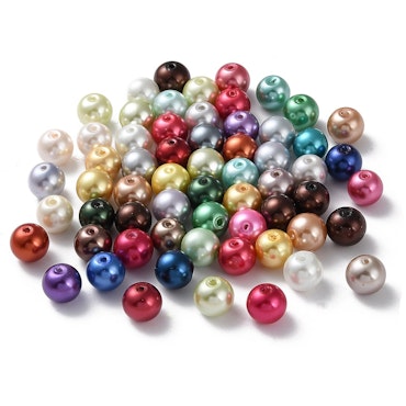 Vaxade glaspärlor mix, 8mm (75st)