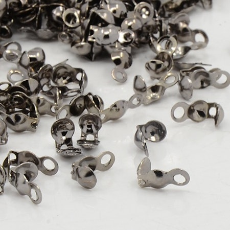 Knutgömma, mussla, innermått 3mm, gunmetal (100st)