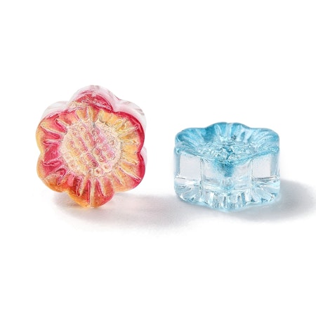 Blommor av glas, mix, 12,5mm (20st)