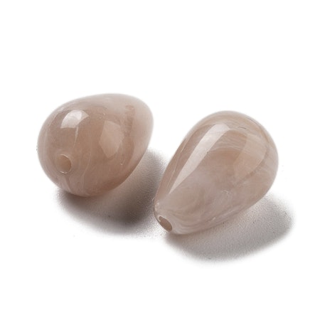 Droppar av akryl, burly Wood, 15,5x10mm (20st)