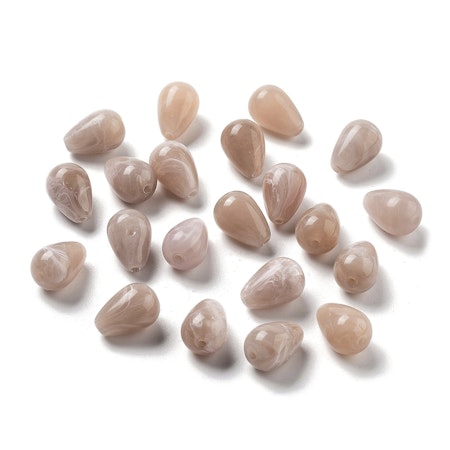 Droppar av akryl, burly Wood, 15,5x10mm (20st)
