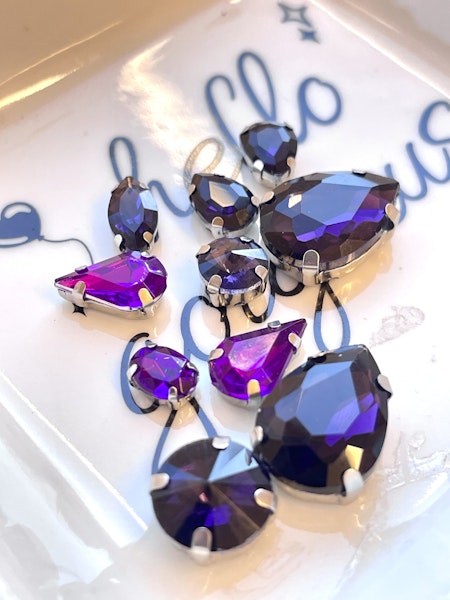 Multistrand rhinestones, lila mix (10st)