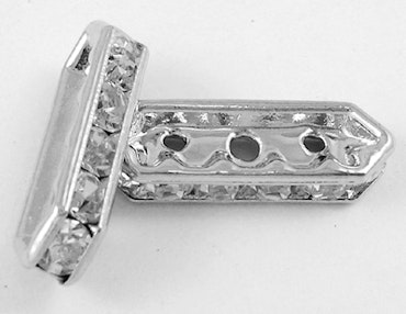 Middle east rhinestones multistrand platinum 16 mm (5st)