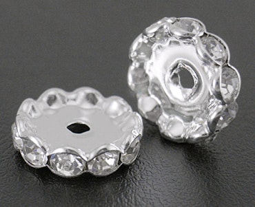 Strassrondell mässing silver 17 mm (5st)