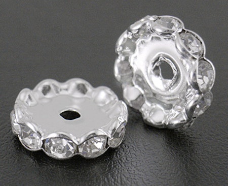 Strassrondell mässing silver 17 mm (5st)