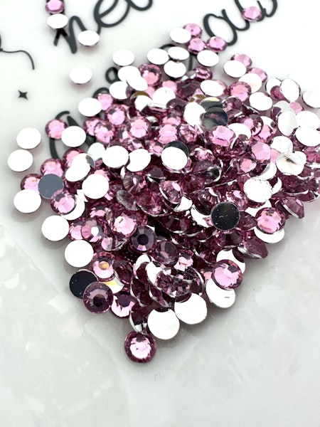Rhinestones, halvpärlor, rosa, 4mm (250st)