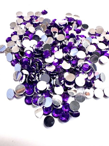 Rhinestones, halvpärlor, lila, 4mm (250st)