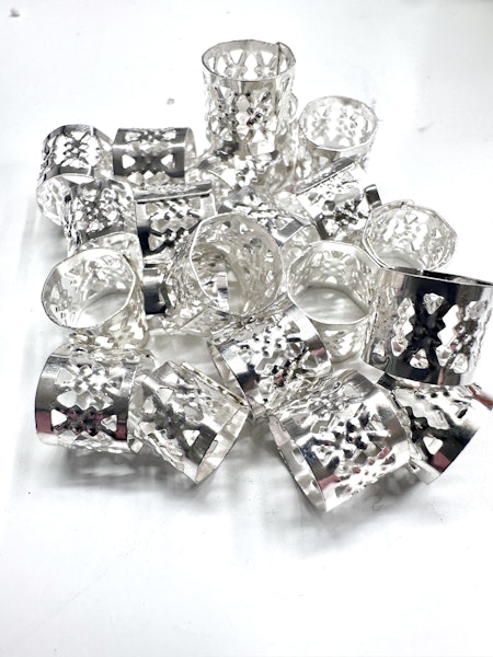 Kolumnpärlor, hårcoils, filigran, silver, 10mm (50st)