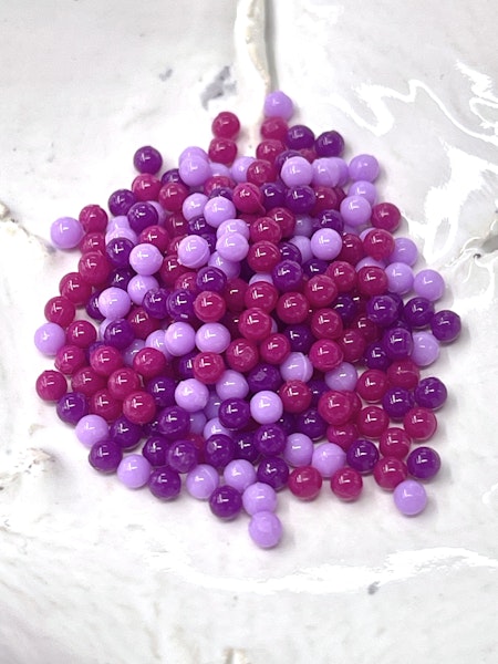 Pärlor utan hål, 2mm, purple pop, 5g, caviar beads (1000st)