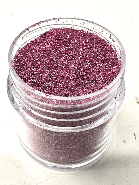 Burk med Miljövänligt glitter, cerise, finkornigt (7ml)