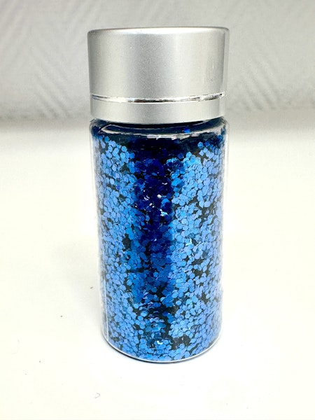 Burk med Miljövänligt glitter, royal blue, storkornigt (35ml)