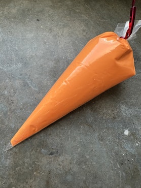 Matt flufflim, orange, 100ml, decoden, cream glue