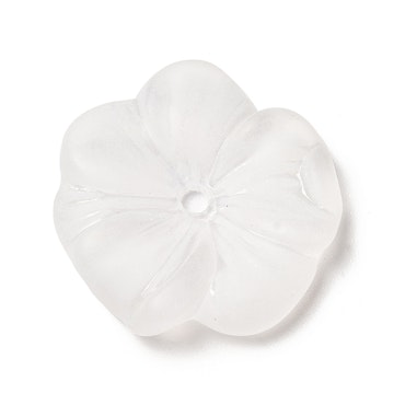 Stor pärlhatt, frostad vit akryl, 23mm (20st)