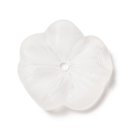 Stor pärlhatt, frostad vit akryl, 23mm (20st)