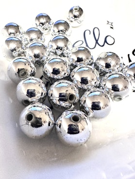 Stora runda CCB, silver, 12mm (20st)