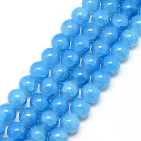 Sträng Dovt krackelerade Im so Kaj Blå, 8mm (100st)
